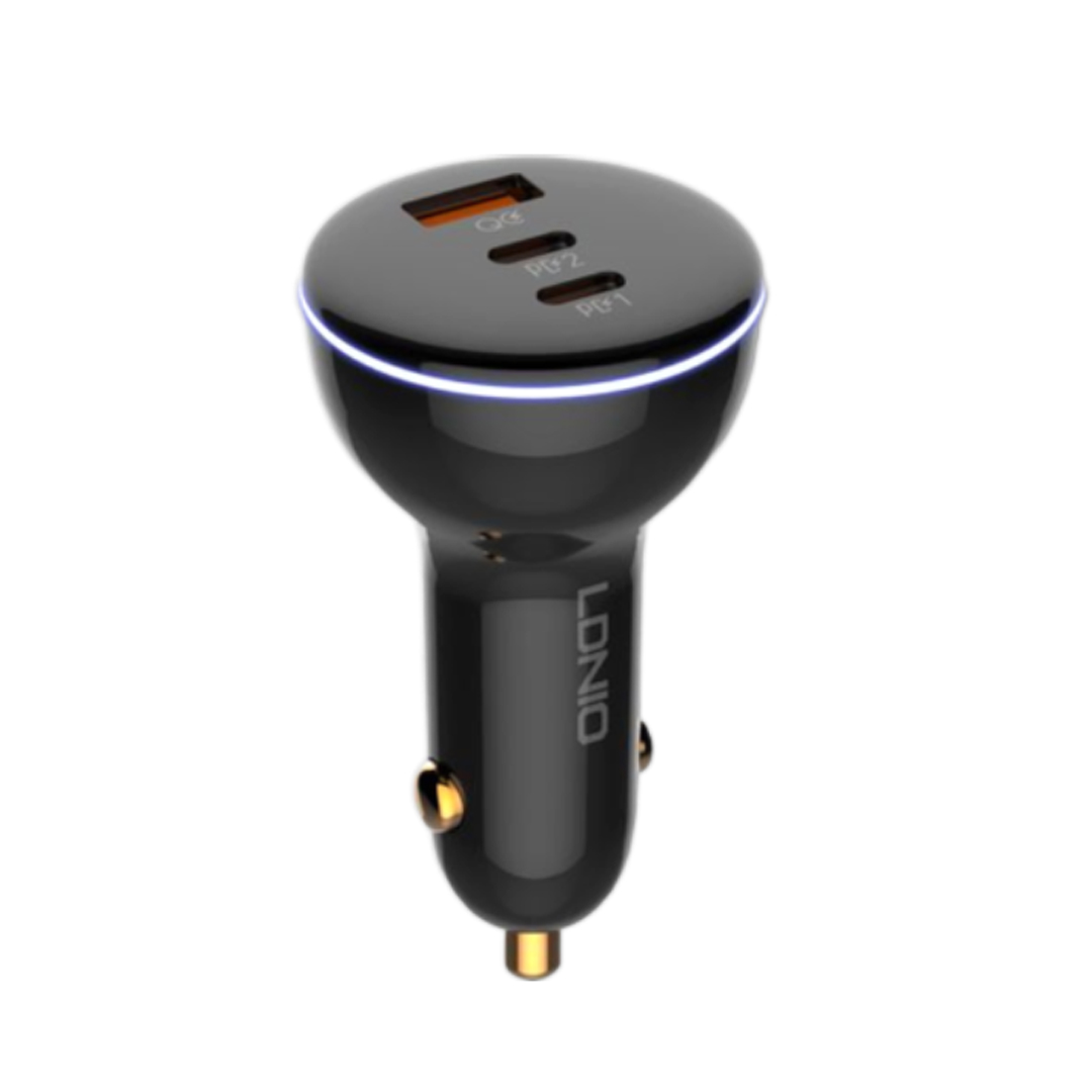Ldnio C102 160W Trio Port Car Charger with 100W C To C Cable